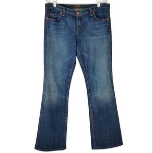 7474 * David Kahn High Rise Flare Jeans Medium Wash Denim Size 30